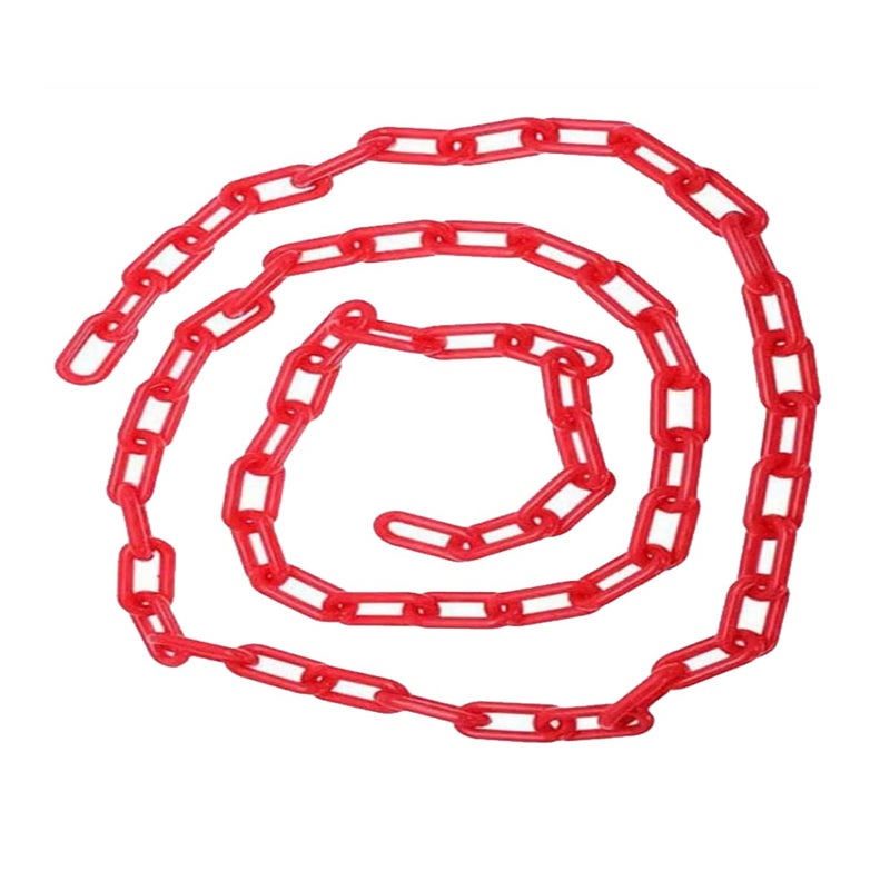 Boxonly Plastic Chain Barriers Link Warning Safety Barrier Parking Space Plastic Chains for Decorative Garden Fence 25mx6mm Red - Image 1